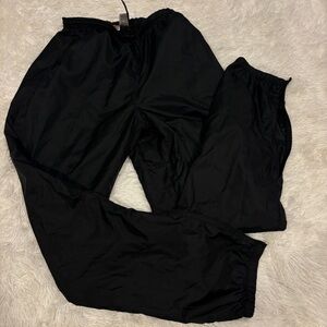 NIKE Men’s Vintage tie waist joggers black ankle zip track pants size large